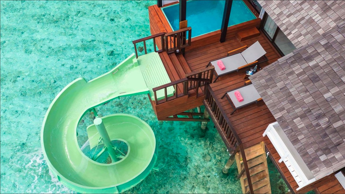 奧臻OZEN Life : 2025新房型海上按摩池滑梯別墅 , 大人小孩享受海底用餐1次